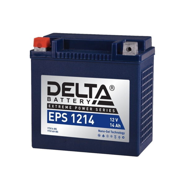 Стартерный аккумулятор Delta EPS 1214 (12В | 14Ач) для мототехники