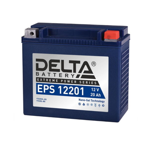 Стартерный аккумулятор Delta EPS 12201 (12В | 20Ач) для мототехники